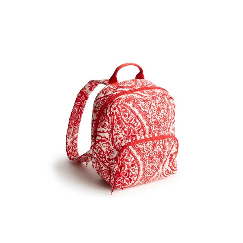 Vera Bradley Women's Premium Cotton Mini Banbury Backpack Bookbag, Paisley