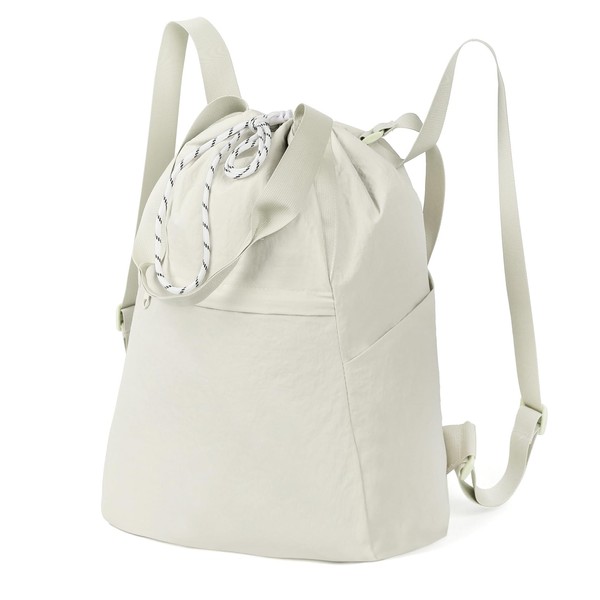 Valleycomfy Drawstring Backpack with Wet Pocket,Waterproof Drawstring Bag,Gym Backpack for