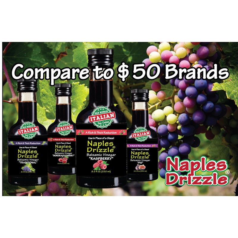 RASPBERRY - Rich, Extra Thick Balsamic Vinegar REDUCTION, No Added