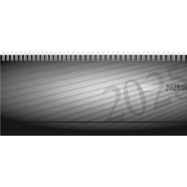 rido/idé Horizontal appointment book model septant (2025), 2 pages = 1 week, 305 × 105 mm, 128 pages, PP cover, anthracite