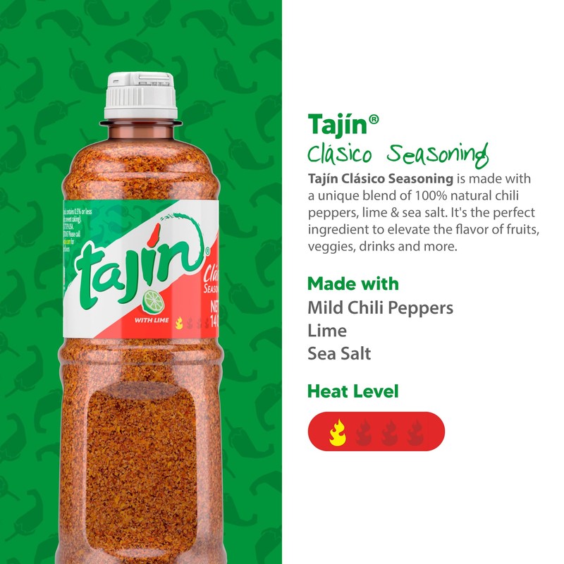 Tajín Clásico Seasoning 14oz and Tajín Fruity Chamoy Sauce 15.38oz