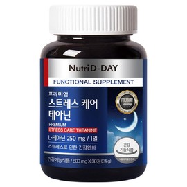Nutri D Day Stress Care Theanine 30 tablets, 24g, 1 unit / 뉴트리디데이 스트레스 케어 테아닌 30정, 24g, 1개