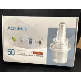 Unbranded Universal Mouthpieces -BACtrack, AccuMed, AlcoHAWK ABI- Pro, AlcoScan- 50 PACK