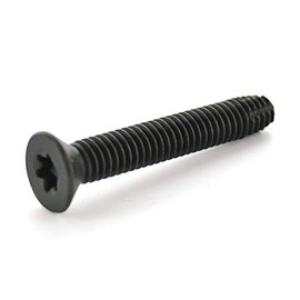 5/16-18 x 2 Flat Head Floorboard Thread Cutting Screws, Type F, (Star - Six Lobe Drive), Black Phosphate Finish, Countersunk, T-40 Drive (Carton: 100 pcs) Alloy Steel