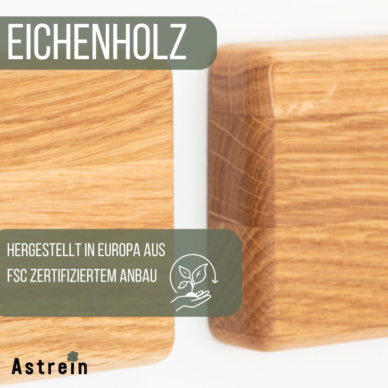 ASTREIN® | Magnetischer Schlüsselhalter | Messerhalter | Wandhalterung aus Holz