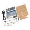 Compact 4-digit DIY Digital LED Clock Kit Light Control Temperature