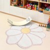 TEMBR Flower Shaped Round Area Rug,Washable Round Soft Floral Area