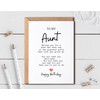 EruditeGifts Birthday Card for Aunt - 5 x 7 Inches