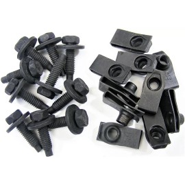 SFS Lincoln Body Bolts & U-nut Clips- 5/16-18 x 1-3/16"- 1/2" Hex- 20pcs (10ea) #374