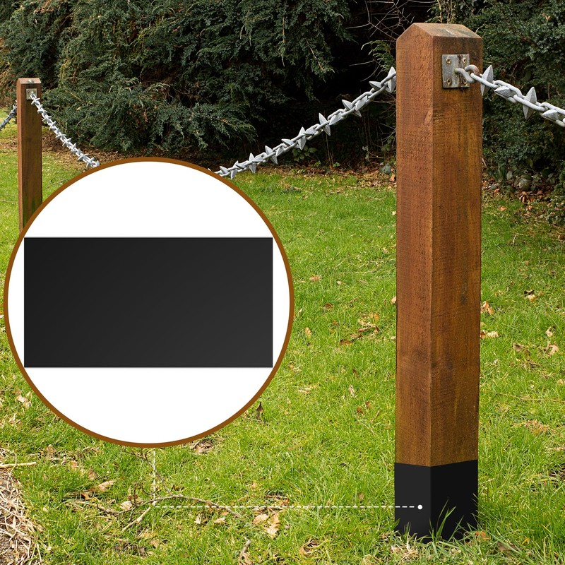 DECOHS 8 Pcs Fence Post Protection, 24.4 x 8.4 Inch