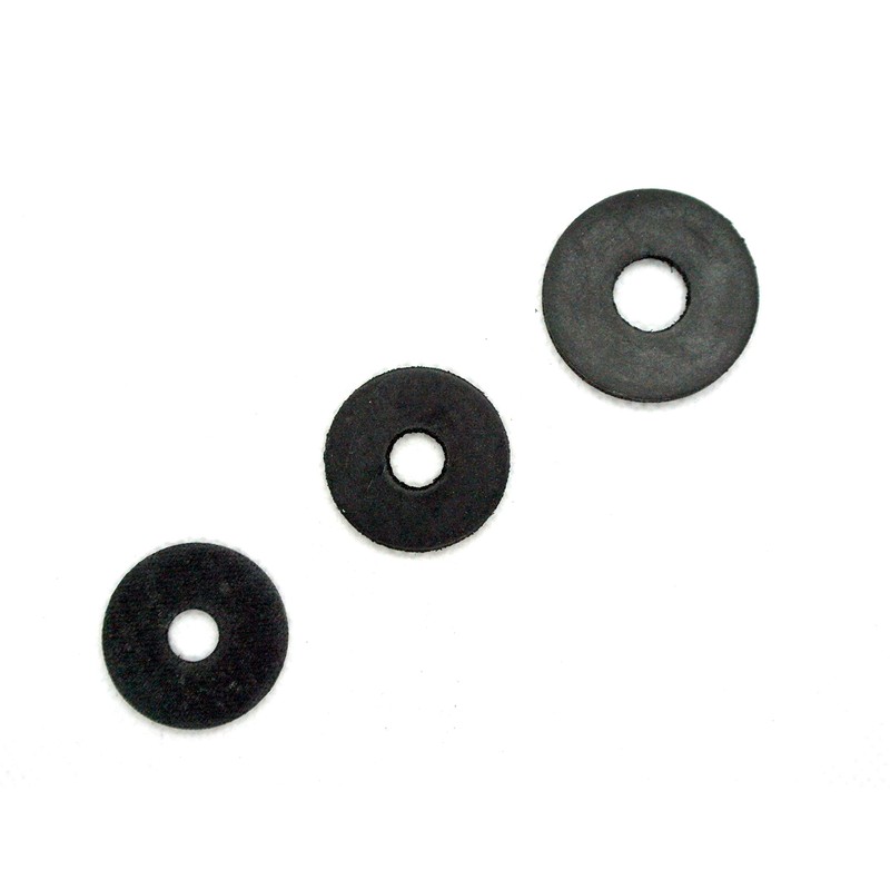 Rubber Penny Washers Black M6 x 25mm, 7mm Inner Diameter