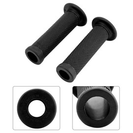 Universal Vintage Thruster Grip, Motorcycle Handles, Waterproof, Pack of 2, 22 mm for Motorcycles with 22 mm Handlebar (Black)