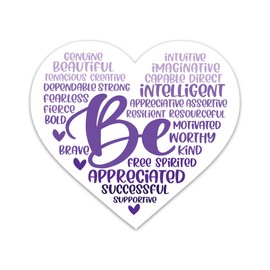 Affirming Words Sticker Be Affirmation Sticker Motivational Sticker Inspirational Mental Health Sticker Positive Stickers Waterproof Vinyl Decals for Laptop Tumbler Water Bottle Phone Journal