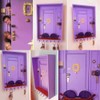 Wooden Purple Door Keychain Holder Hooks Storage Wall Hanger Shelf