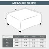 NeColorLife Ottoman Cover Square Velvet Ottoman Slipcover Thick Stretchable Footrest