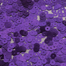 SequinsUSA 6mm Flat Sequins Violet Purple Matte Satin Shimmer Made in USA