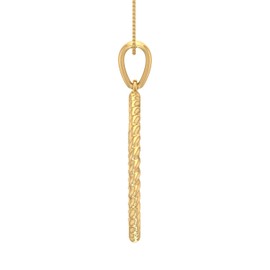 0.07 Carat Diamond Zodiac Sign Pendant Necklace in 18K Yellow Gold over Sterling Silver, Metal Stone, white diamond