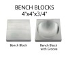 Unbranded Set of 2 Different Bench Blocks Steel Square 4"