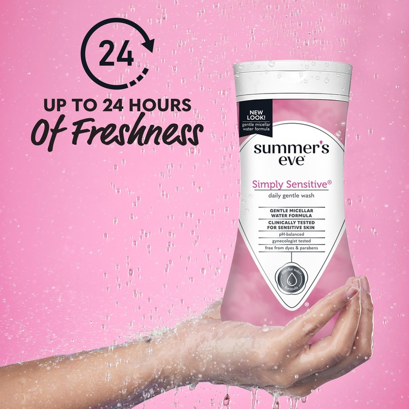 Summer?s Eve Simply Sensitive Daily Gentle Feminine Wash, Removes Odor,