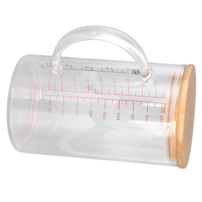 Glass Measuring Cup V Shaped Nozzle Clear Scale Comfortable Grip