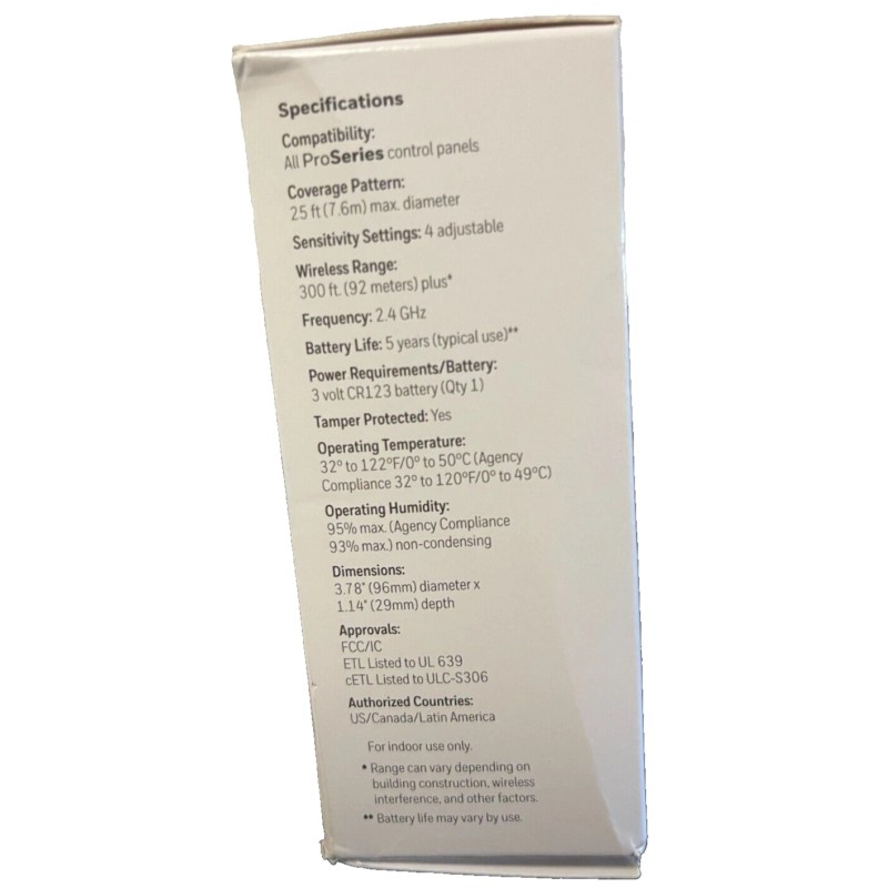 Honeywell Brand New Honeywell PROSIXGB Pro Series Wireless Glassbreak Sensor,