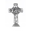 Pewter Catholic Saint St Kevin Pray for Us Standing Cross,
