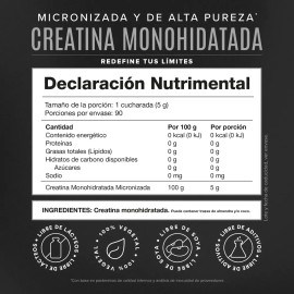 Birdman Creatina Monohidratada 90 Servicios Micronizada