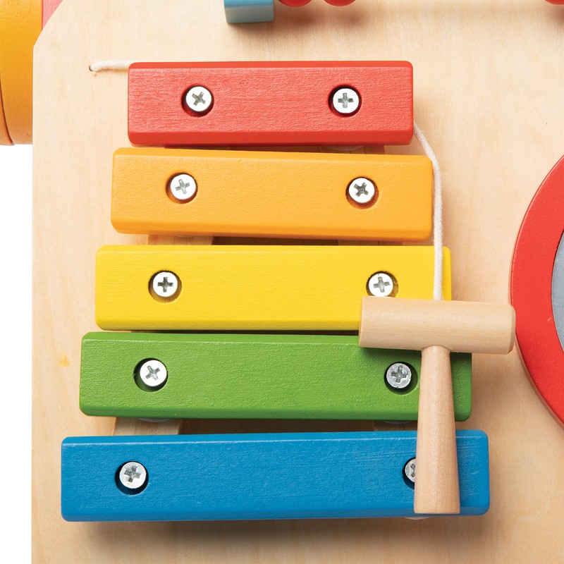 Nuby Wooden Baby Walker with Interactive Features for Early Development,