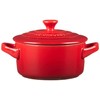 Le Creuset Stoneware Set of 4 Mini Cocottes with Cookbook,