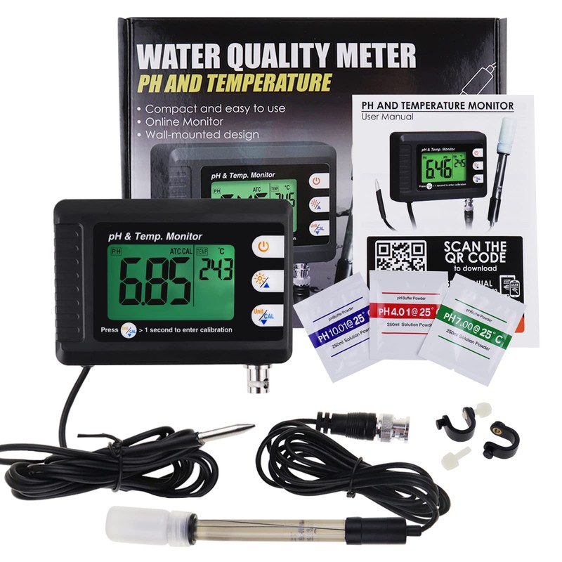 2 in 1 pH & Temperature Meter Digital pH Monitor