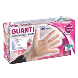 Bottari 500 x Disposable Powder Free HDPE Gloves Heavy Duty for Cleaning, Food, Gardening, Crafts and Home Use