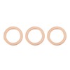 X AUTOHAUX 3pcs M14 Copper Tone Oil Drain Plug Gaskets