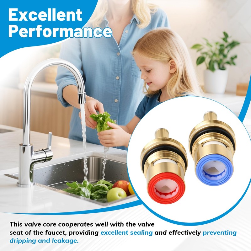 Zorqon 2 Pcs Ceramic Cartridges Replace for 45882000 45883000