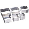 Ateco Plain Edge Square Cutters in Graduated Sizes, Stainless Steel,