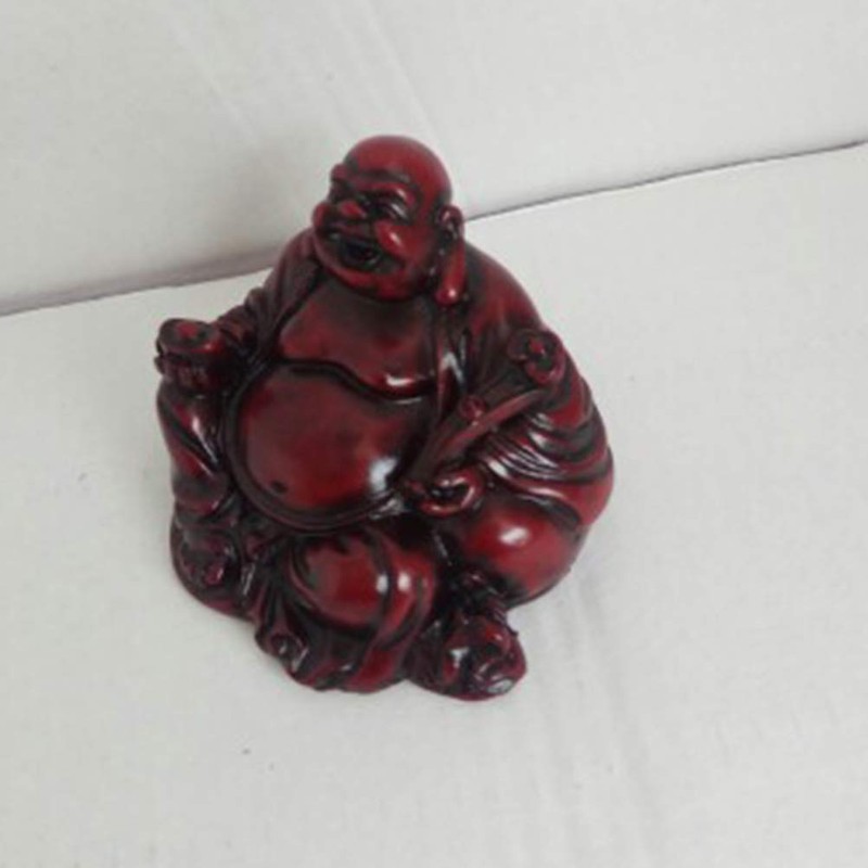 VOSAREA Laughing Buddha Statue Resin Maitreya Buddha Statue Fengshui Figurine