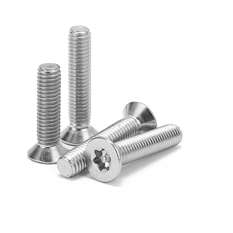 ANSIEDIO Torx Countersunk Screws Bolts with Column Stainless Steel Flat
