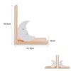 Nacnic Set of 2 Wooden Moon Bookends | Non-Slip Bookends