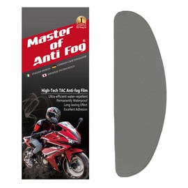 XII WY Universal Motorcycle Helmet Shield, Anti-Fog Film, UV400, Polarised, Grey Colour, Visor Lens Insert, Anti-Fog, 9.5 cm x 25 cm