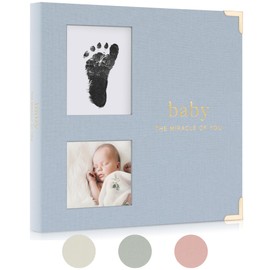 Keepsake Baby Memory Book for Boys and Girls – Timeless First 5 Year Baby Book With Photoslots – Cute Baby Journal Scrapbook or Photo Album - A Milestone Book to Record Every Event from Birth to Age 5
