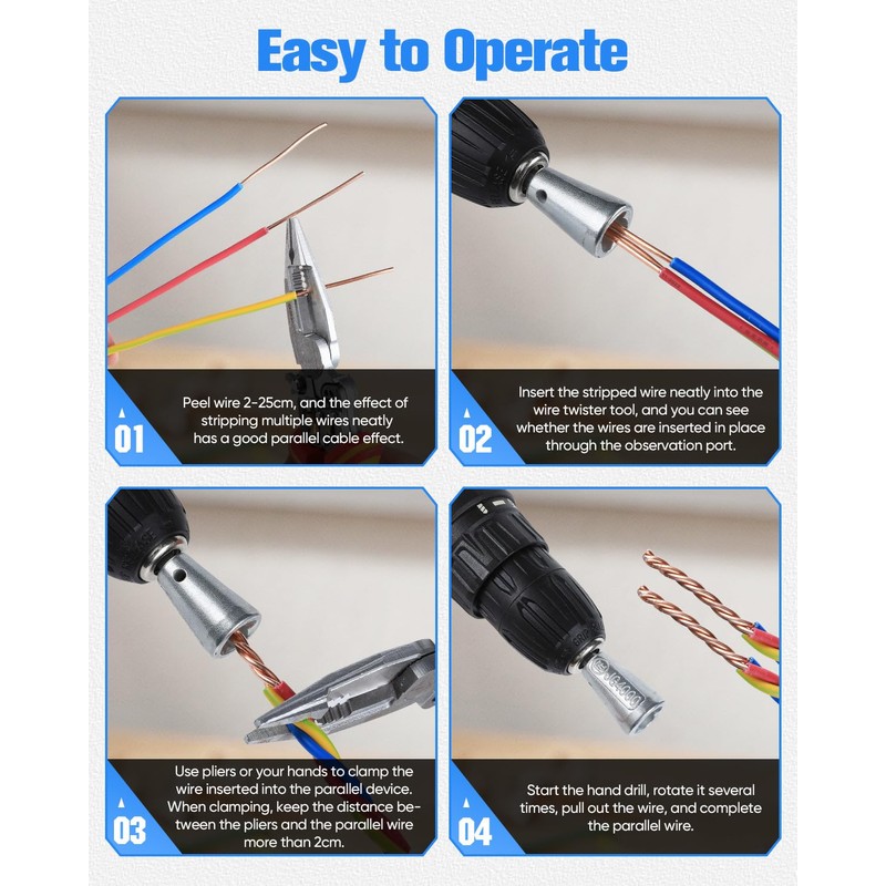 Wire Twister Tool for Drill, 2026 Upgraded Wire Nut Twister
