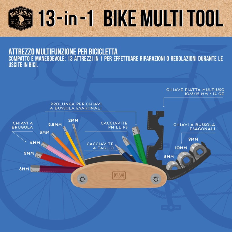 LEGAMI Uni - Adult Kit Riparazione Bicicletta Bicycle Repair Kit,