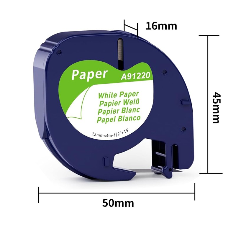 MarkField Compatible Label Tape, Replacement for Dymo Letratag Label Tape,