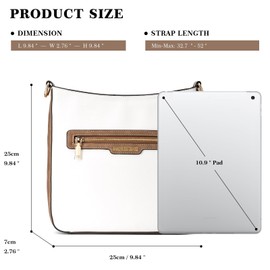 molshine Crossbody Bags for Women, Faux Leather Shoulder Handbag with Adjustable Wide Strap DLK0061 (Khaki)