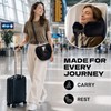 Stuffable Travel Pillowcase U-Shaped Neck Pillow with Adjustable Strap, Washable