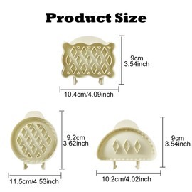 3PCS Dough Presser Pocket Pie Molds Party Potluck Hand Pie Molds Mini Pocket Pie Molds Hand Pie Press Mold Maker for Christmas Party Baking Supplies(COLOR:white)