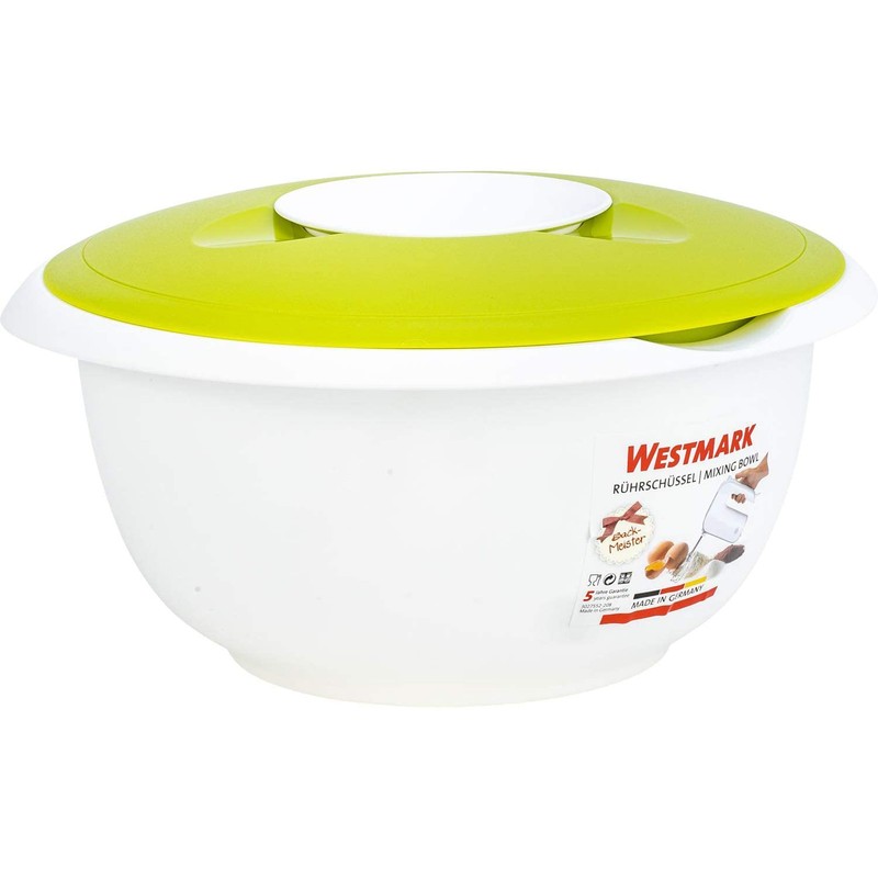 Westmark Plastic Mixing Bowl with Splash Guard Lid and Pouring