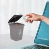 Healeved Creative Desk Bin Trash Can Shape Pen Organizer Lid