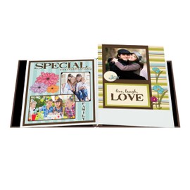 Pioneer 12 Inch by 12 Inch Postbound Frame Cover Memory Book, Chocolate Brown