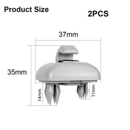 Pack of 2 Car Sun Visor Clip, Car Sun Visor Holder, Anti-Glare Holder for Sun Visors, Car Accessories and Sun Blending Accessories Hooks for A1 A3 A4L A5 A6L A7 Q3 Q5 - Grey