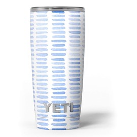 Design Skinz Blue Watercolor Brush Strokes - Skin Decal Vinyl Wrap Kit compatible with the Yeti Rambler Cooler Tumbler Cups